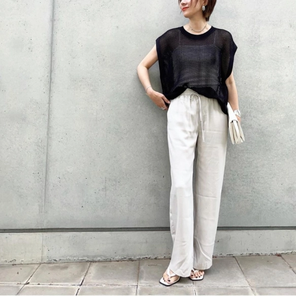 GUのメッシュバックリボンセーターでヘルシーに肌見せしちゃお♡