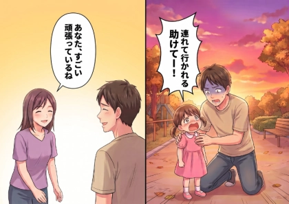 <後編>「やだ!こんなもの食べたくない!」初めての育休でイヤイヤ期の娘に振り回されるパパ。機嫌を取るため公園へ連れて行くが⇒あわや警察沙汰の大ピンチに・・・