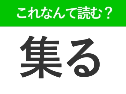 【集る】はなんて読む?よく知っているけど読めない常識漢字!