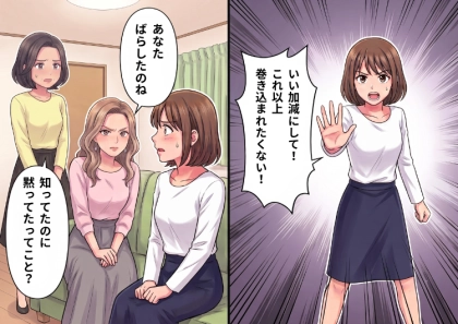 <後編>「ばらしたらアンタが両方の家庭を壊したことになる!」ダブル不倫現場を目撃したら口止めされてしまった!?しかし⇒「うちの夫が不倫してる」サレ妻側も勘付いてしまい・・・