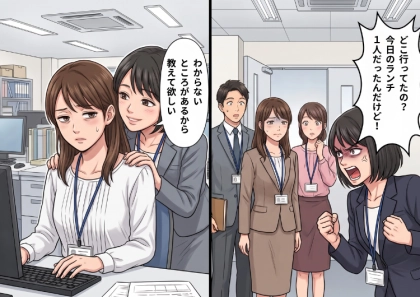 「アンタどこ行ってたのよ!私を置いてランチに行くなんて!」まるで恋人扱い!?職場で異常なほど私に執着してくる依存体質の同期⇒彼女の度が過ぎた行動はエスカレートしていき・・・