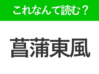 【菖蒲東風】はなんて読む?5月に吹く風のこと