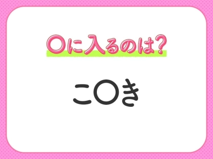 【穴埋めクイズ】即答できるあなたはさすが！空白に入る文字は？