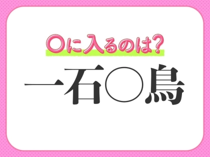 小学生ならすぐわかる！？【一つの石を投げて二羽の鳥をしとめる】四字熟語とは？