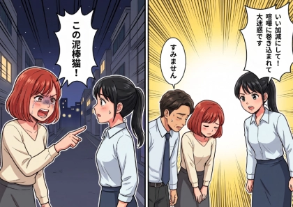 <後編>「実は上司と付き合っているの♡」同僚から秘密の社内恋愛を打ち明けられた私。しかし、痴話喧嘩の巻き添え&仕事を押し付けられる最悪の事態に!?⇒さらに同僚に「泥棒猫」とまで言われ・・・