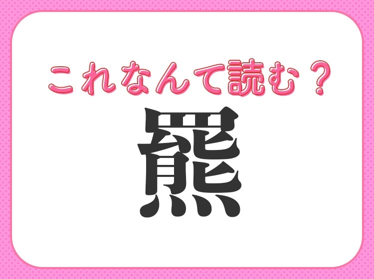 【羆】はなんて読む?ヒントは山にいる動物!