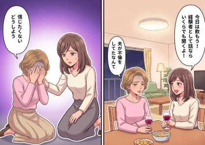 ＜後編＞「うわ～サレ妻さんのおでましよw」「アンタの旦那ってあんな風に不倫してるんでしょ」嫌味なママ友が指さした先にいたのは…なんとママ友の旦那さん！？⇒女性と密着している現場を目撃して・・・