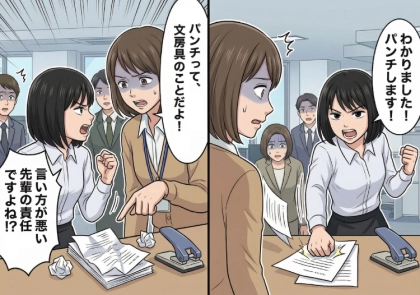 <後編>「ギリギリ出社はやめてね」と、新卒に注意したら…「始業前は給料つかないから早く来る意味ないだろ!」まさかの反論!?さらに事務作業を頼むと⇒急にファイティングポーズを構え始めて・・・