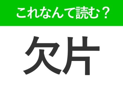 【欠片】はなんて読む？大人なら知っておきたい常識漢字