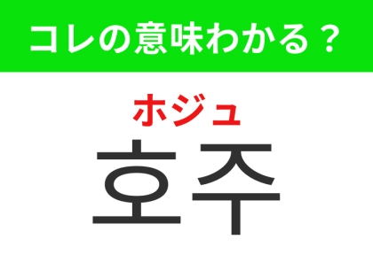 【韓国生活編】 美しい自然が広がる国！「호주（ホジュ）」の意味は？