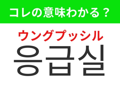 【韓国生活編】 緊急の患者を受け入れる診療室！「응급실（ウングプッシル）」の意味は？