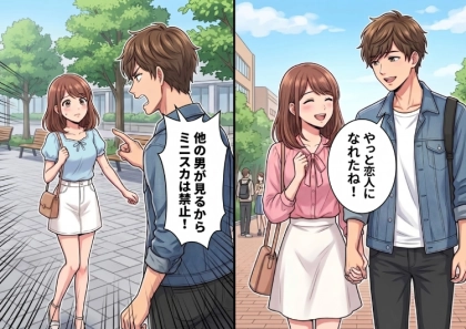 「いつもかわいい服着てるね！」コーデを褒めてくれる優しい彼と晴れて恋人に♡しかし初デートで⇒「他の男が見るからミニスカは禁止だ！」態度が豹変し“モラハラ男”だったことが発覚・・・