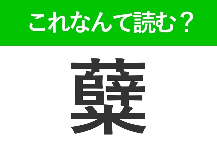 【糵】はなんて読む?有名な野菜を表わす難読漢字!