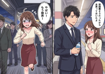 ＜後編＞「イケメンの前で漏らすのだけは勘弁！」合コン帰りの満員電車で、意中の彼とまさかの超密着！？しかし、ドキドキの急接近から一転⇒強烈な尿意が襲ってきて・・・