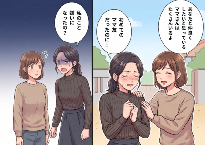 <後編>「ママ友の愛が重すぎる!」手作りお菓子やアクセを毎日のようにプレゼントしてくるママ友にうんざり⇒ある日、別のママ友とカフェでお茶しているところを見られてしまい・・・