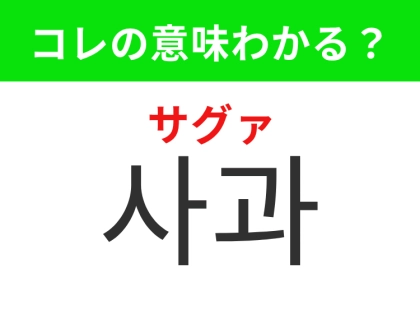 【韓国グルメ編】丸くて赤い身近な果物!「사과(サグァ)」の意味は?
