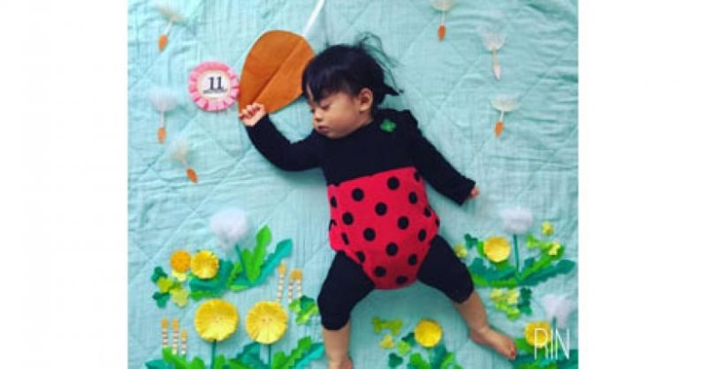 うちの子にもさせたい?インスタで見つけたキュートな寝相アート