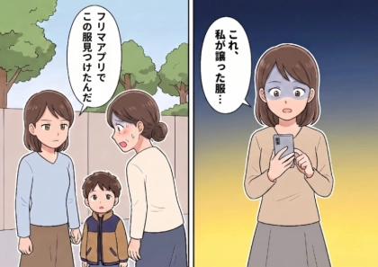 ＜後編＞「こんなの持っててもタンスの肥やしよ！私が貰ってあげるわ！」強引にお下がりを持って帰るママ友。仕方なく譲るが着ている様子がなく不審に思っていると⇒あげた服がフリマアプリで売られていて・・・