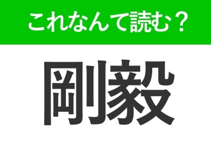 【剛毅】はなんて読む？間違える人、多数！あなたは読めますか？