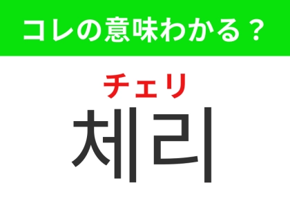 【韓国グルメ編】まるで赤い宝石！「체리（チェリ）」の意味は？