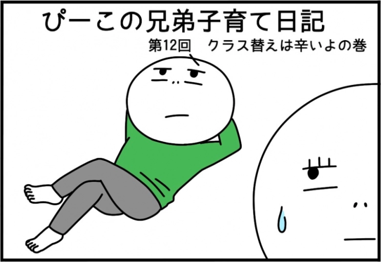 【ぴーこの兄弟子育て日記】クラス替えは辛いよの巻