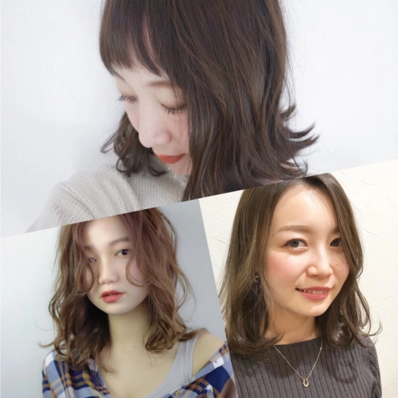 伸ばしかけヘアにもおすすめ！顔型別ミディアムパーマをご紹介