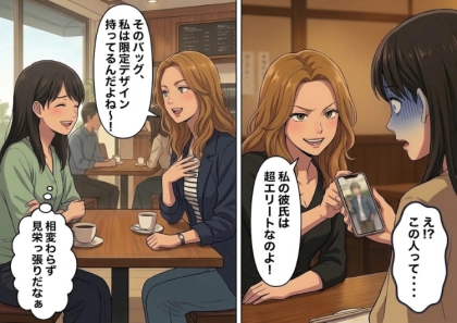 「え？（笑）彼氏さん低収入なのによく結婚決めたね～」見栄っ張りな友人に結婚報告をしたが全く祝ってくれず⇒「私の彼氏は超エリートなの！」自信満々で自分の彼氏を見せてきたが・・・