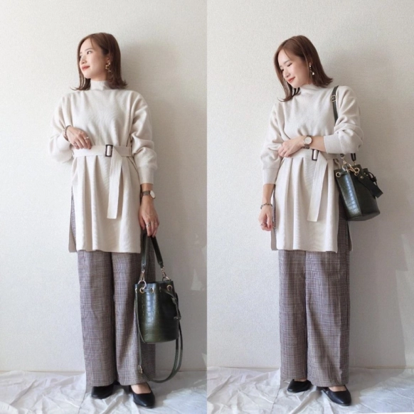 今狙いはGU1990円チェックワイドパンツ！カラバリ別コーデ術教えます