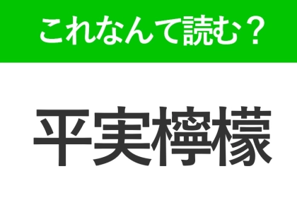 【平実檸檬】はなんて読む？沖縄を代表する食べものです！