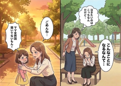 ＜後編＞「インスタ用の写真おねがい！ビジュ盛れるように撮ってね！」SNSに依存しすぎで周りが見えないママ友。子どもを見ているように頼んでも目を離され⇒「え、どこにもいない…」まさかの迷子に・・・