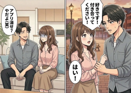 「え、私って彼女じゃないの！？」マチアプで出会った最高のイケメン彼氏。付き合って早速アプリを消すように頼むが⇒「やだよ！消すわけないじゃんw」悪びれる様子もなく拒否されて・・・