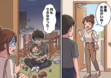＜後編＞「息子の看病と家事でもう疲労困憊！」発熱した息子の世話＆家事で気力ゼロ！夫に夕食は出前にしようと提案するが⇒「育児ごときで疲れてるだって！？」モラ発言をぶつけられて・・・