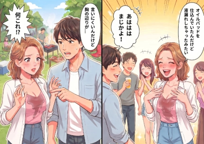 ＜後編＞「彼を落とすためにオイル入りパッドを仕込んで…」気合十分で男女混合BBQに参加！秘密のアイテムでナイスボディを作り上げる友人⇒谷間を強調してBBQの準備を進めるが・・・