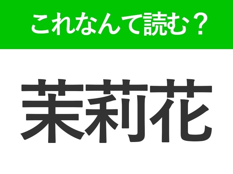 【茉莉花】はなんて読む?リラックスできる香りの花を表わす難読漢字!