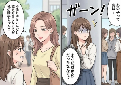 「あの女、また他人の彼氏奪ってる!」略奪を繰り返すモテモテの友人。真相を問い詰めると⇒「不倫じゃないんだから、何したって私の自由でしょ!」逆ギレされてしまい・・・
