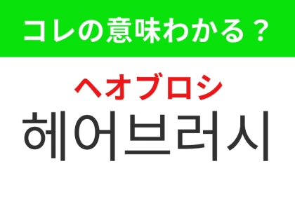 【韓国美容編】ヘアセットに欠かせないもの!「헤어브러시(ヘオブロシ)」の意味は?