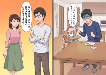 <後編>「今度離乳食のレトルト使おうっと♪」⇒「それくらい自分で作れ!レトルトなんて言語道断だ!」友人からプレゼントされた“大助かりアイテム”がきっかけで、夫から一方的に責められて・・・