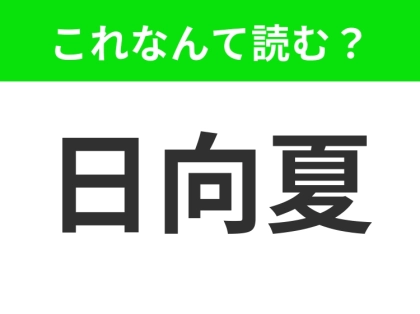 【日向夏】はなんて読む？甘酸っぱいくだもの！