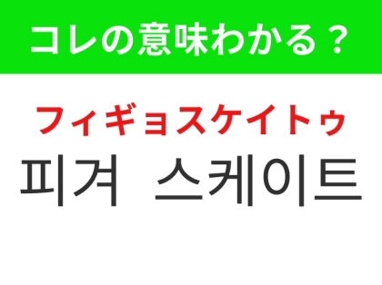 【韓国生活編】子供達にも人気の美しいスポーツ！「피겨 스케이트（フィギョスケイトゥ）」の意味は？