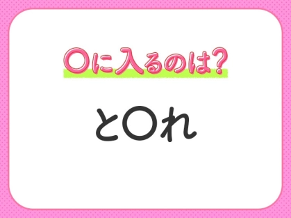 【穴埋めクイズ】即答できるあなたはさすが!空白に入る文字は?