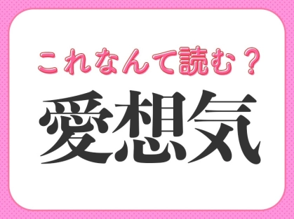【愛想気】はなんて読む?大人なら知っておきたい常識漢字