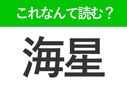 【海星】はなんて読む？海に生息する動物のこと！