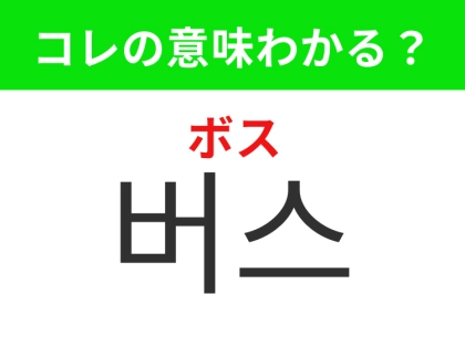 【韓国生活編】街中でよく見かける乗り物！「버스（ボス）」の意味は？