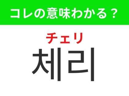 【韓国グルメ編】まるで赤い宝石！「체리（チェリ）」の意味は？