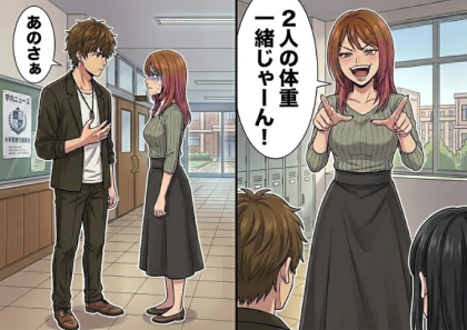 「好きな男子と体重一緒なんだって～！？どんだけ太ってんのw」友達の体型マウントがエスカレート！なんと勝手に体重を暴露されてしまったが⇒「そんなに面白いか？」あっさり論破されて・・・