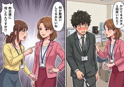 <後編>「昨日はすごく激しかったね…♡」社内恋愛中の彼氏を狙う“キス魔”で有名な先輩!略奪されるのではないかと様子を見張っていると⇒2人がこっそり話していた内容に絶句・・・