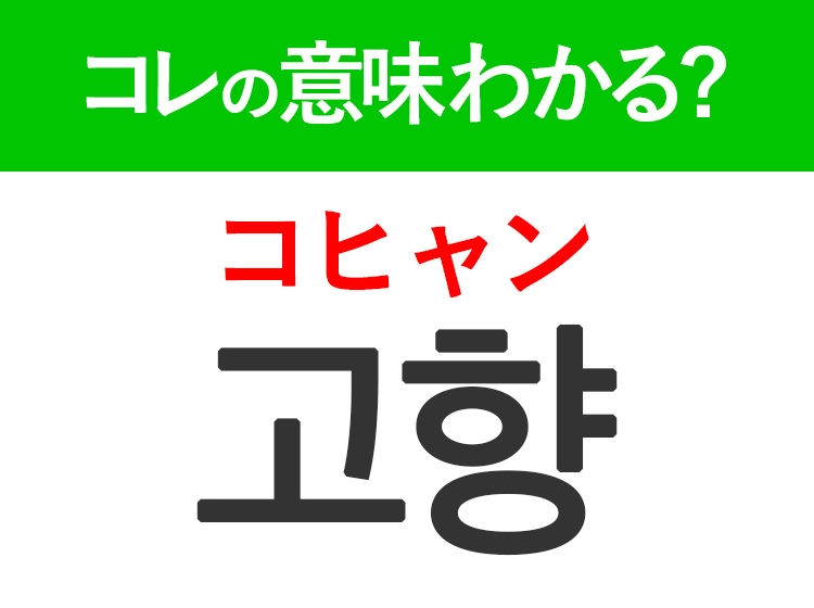韓国語「고향（コヒャン）」の意味は？韓国人が会話でよく使うあの言葉！
