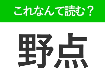 【野点】はなんて読む？茶道をしていたら分かるかも！